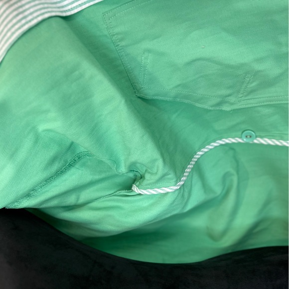 ✨NWT✨Denim & Co QVC Green Canvas Seersucker Zip Hooded Jacket Women’s XL - Picture 10 of 15